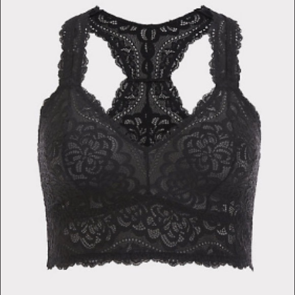 NWT TORRID BLACK LACE RACERBACK BRALETTE - Picture 5 of 5